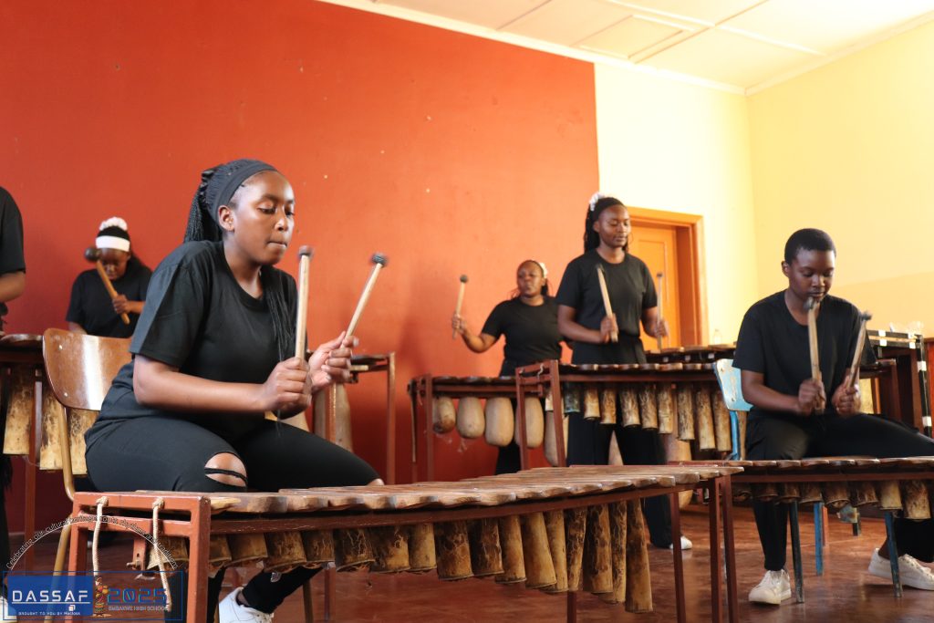 Marimba music performance by students during DASSAF and PASSAF arts festival in Matabeleland South