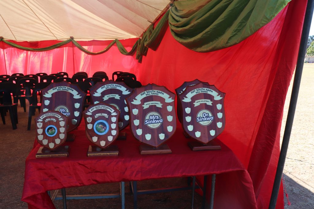 Trophies prepared for winners during the Matabeleland South primary school ball games