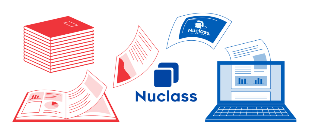 NuClass school management system digitizing school records, reports, and administration from paper to a secure online platform