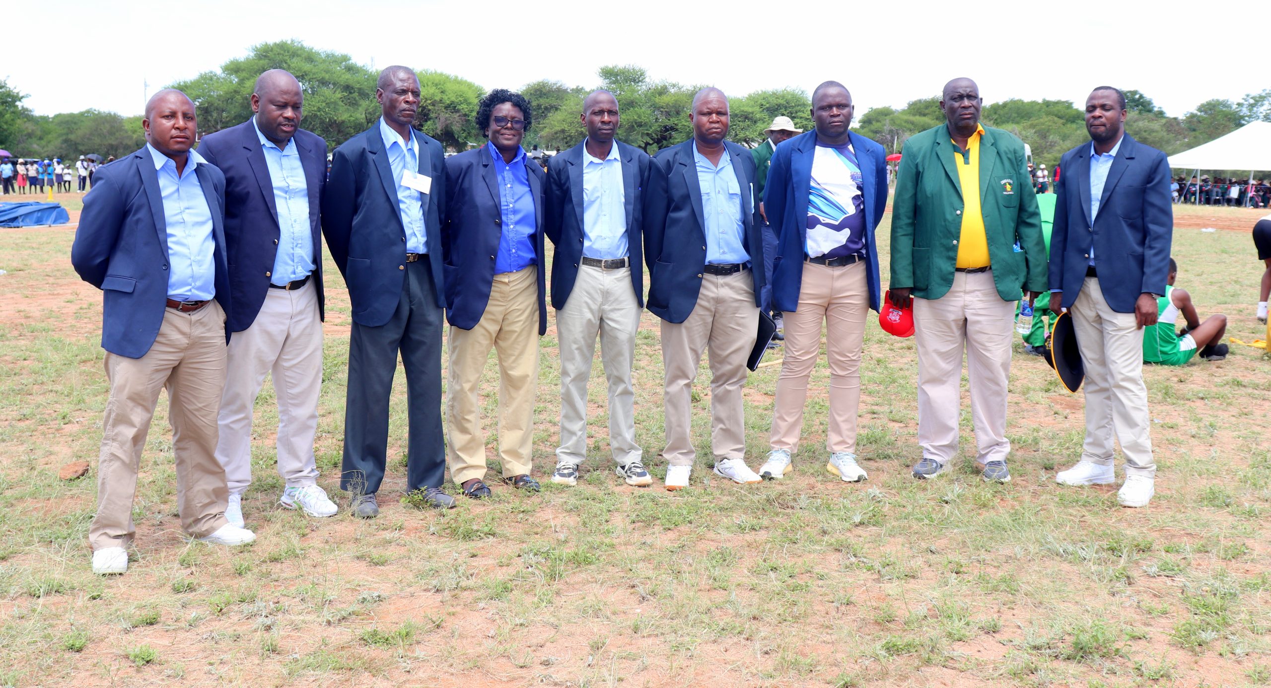 Heads in Charge from the eight districts of Matabeleland South during the 2026 Provincial Athletics Championships.